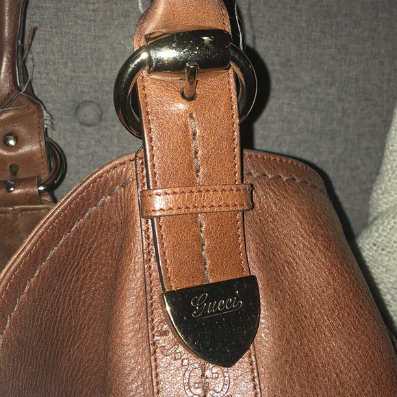 Gucci leather guccissima shoulder tote in tan - Picture 8 of 8